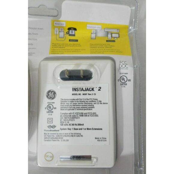 GE Instajack 86597 Wireless Phone Jack System Satellite DVR Computer Modems - Picture 3 of 6